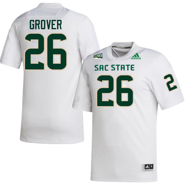 Anderson Grover SAC State Jersey,Sacramento State Hornets #26 Anderson Grover Jersey-White